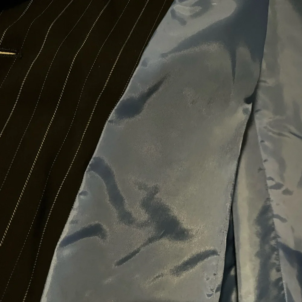 ANNE KLEIN - Pant Suit. Black Pinstripe Blazer and Pants. - Picture 7 of 15